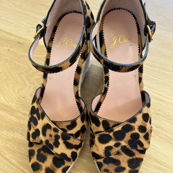 J. Crew wedge in leopard calf hair size 6 - Picture 3 of 4